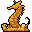 Golden Sea Horse Figurine